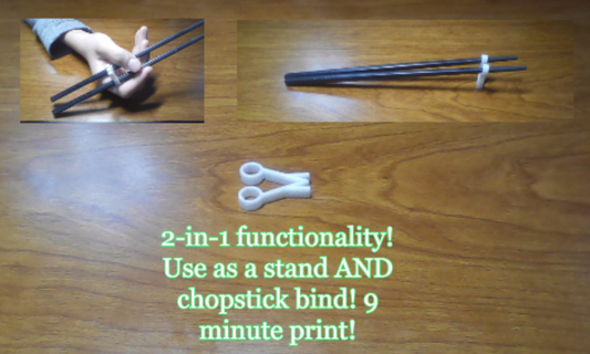 chopstick holder 2-in-1 kitchen gadget chopsticks 3d print model - Mito3D