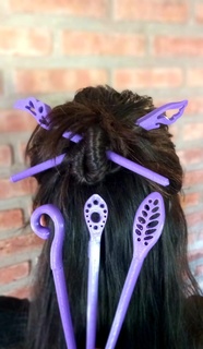 palillos cabello palos peinados mujer belleza Moda 3d print model - Mito3D
