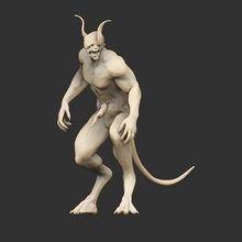 chort Heykeli sanat heykeller heykel İblis acı 3d print model - Mito3D