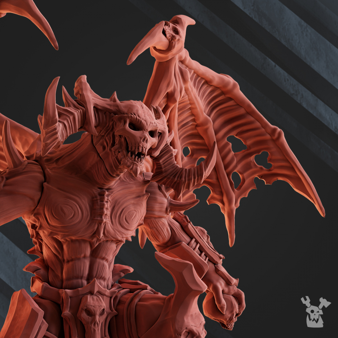 escolhido carmesim senhor demônio fantasia sci fi jogos guerra tampo mesa caos 28mm alternativo procuração escuro Dakkadakka heresia 3D print model - Mito3D