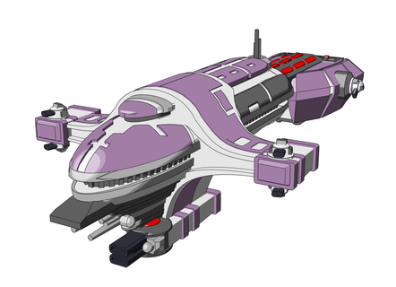 chouka penitent heavy frigate Game theocracy escalation wars starmada full thrust 3d print model - Mito3D