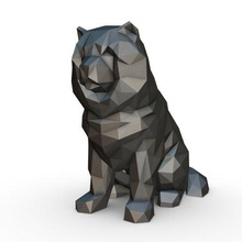 yemek şekil oturma chowchow aslan Şirin köpek Sanat hediye Yazdır düşük poli 3dprint hayvan dekor heykelcik iç tasarım minyatürler heykel oyuncak 3d print model - Mito3D