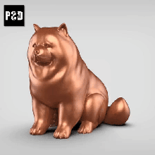 chow v2 art dog animal toy pet figurines 3d print model - Mito3D