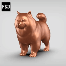 chow v3 art dog animal toy pet figurines 3d print model - Mito3D