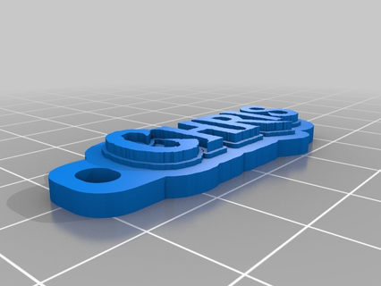 chris llavero metal manía fuente personalizado llaveros 3d print model - Mito3D