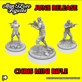 Chris Redfield fusil mini 3d print model - Mito3D