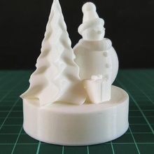 Noel hediye deko ağaç kardan adam kar Chrismastree temel boya boyama 3d print model - Mito3D