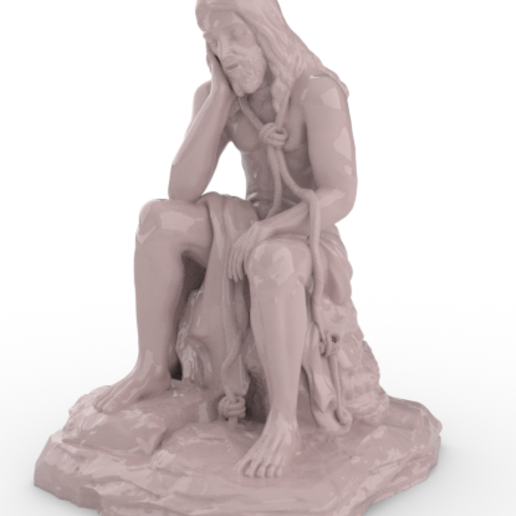 Christ patience art Jésus église sculpture déco scans répliques statue 3D print model - Mito3D