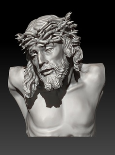christ thirst bust seville sevilla 3d print model - Mito3D