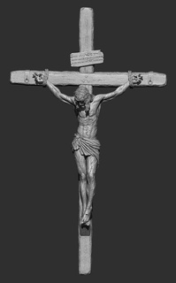 Christus hölzern Kreuz Schmuck Religion 3d print model - Mito3D