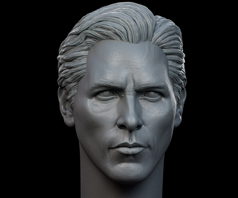 christian bale- bruce wayne head art batman bale robert pattinson joker dc penguin riddler miniatures figurines sculptures thor superman toys chrishemsworth comic marvel art benaffleck 3d print model - Mito3D