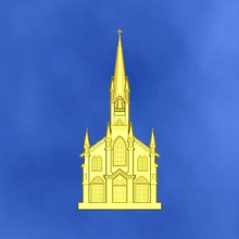 église chrétienne 3d fichier stl de l'architecture modèle haute qualité routeur cnc artcam la gravure l'amérique l'église christian c 3d print model - Mito3D