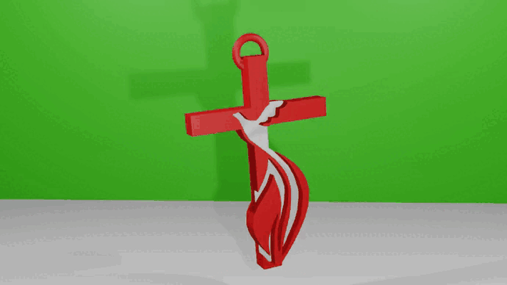 cristiano attraversare santo spirito religione 3dprint 3d print model - Mito3D