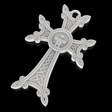 Hıristiyan Haç Kilisesi dua kolye mücevher 3d yazıcı modeli takı İsa çapraz taç dikenler dini Katolik kilise madalyon bas rahatlama portre saint Tanrı sanat heykeller sahne 3d print model - Mito3D