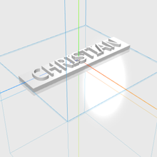 Christian lettres gadget Masculin 3d cadeau assiette porte clés 3d print model - Mito3D