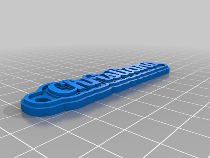 christiana customized keychains 3d print model - Mito3D