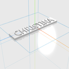 christina letters gadget female 3d gift plate keychains 3d print model - Mito3D