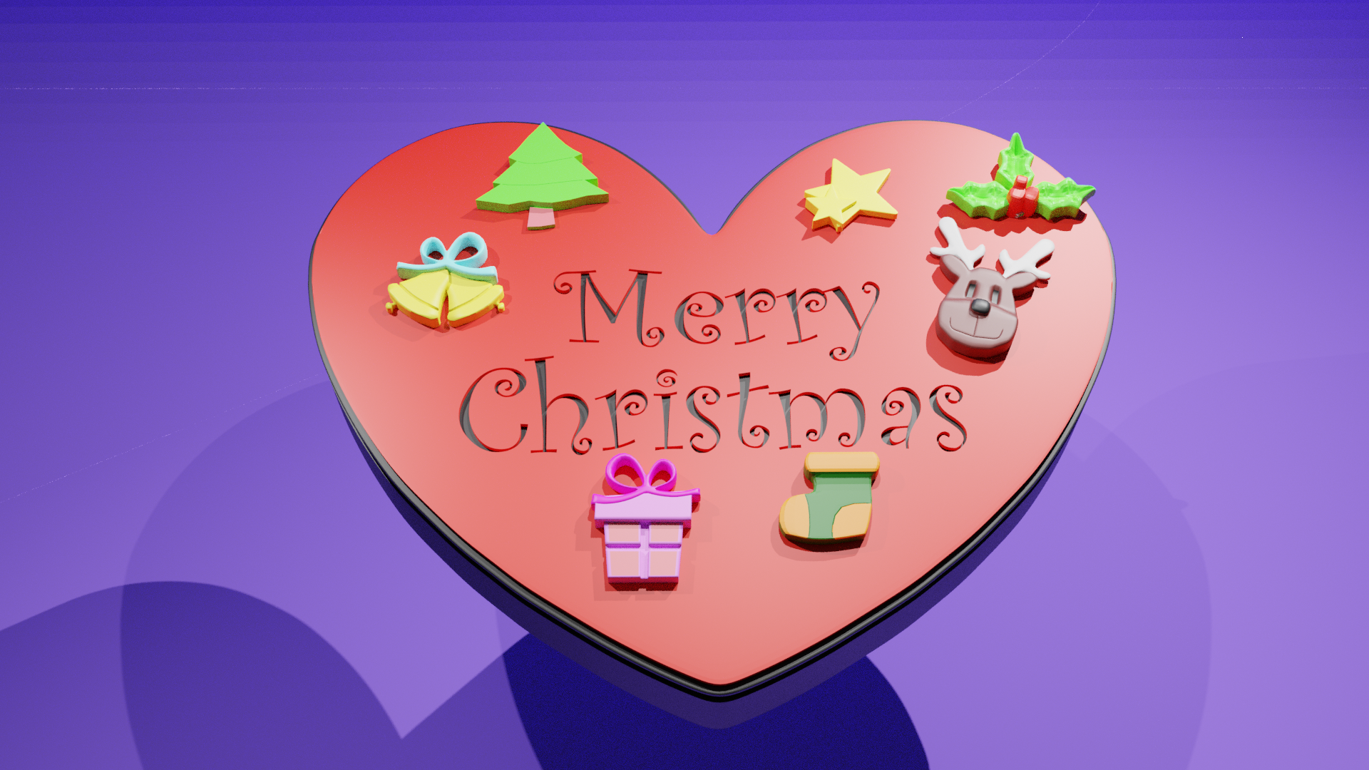 Noël arbre ornements décoration décembre cadeau bonbons sucreries Chocolat boîte cœur l'amour ami famille relation amicale 3D print model - Mito3D