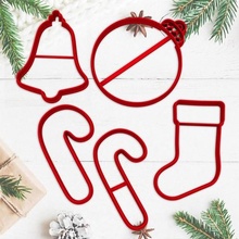 Noel kurabiye kesici Parti çorap süs Şeker baston çan fondan Hamur kil 8cm 3d print model - Mito3D