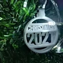 christmas 2021 ornament super simple art 3d print model - Mito3D