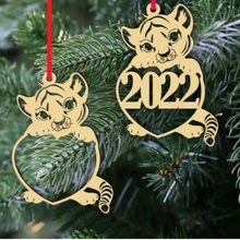 Natal 2022 arte decoração bola noel tigre parede 3d print model - Mito3D