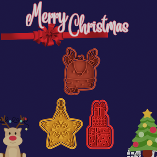 Natale 2023 numero 17 biscotto taglierina impostato 4 casa festività incontro cucina decorato biscotti santa claus renna decorazione albero nomi elfi i regali Pan zenzero cracker noccioline 3d print model - Mito3D