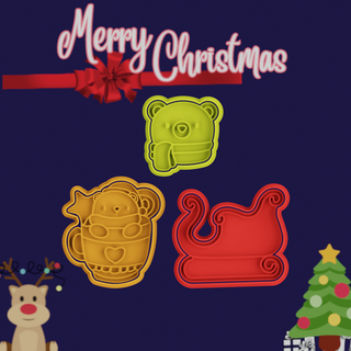 Natale 2023 numero 21 biscotto taglierina impostato 3 casa festività incontro cucina decorato biscotti santa claus renna decorazione albero nomi elfi i regali Pan zenzero cracker noccioline 3d print model - Mito3D