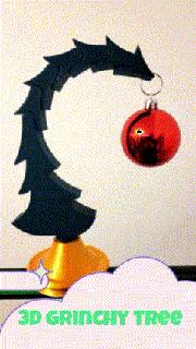 Natale 3d grintoso articolato albero ornamento titolare supporto vari Natale albero Grinch articolato ornamento decorazione festoso vacanza seuss 3d print model - Mito3D