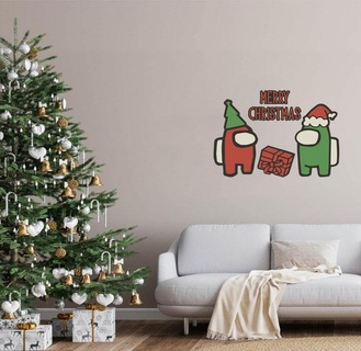 christmas among us wall decor ii 3d print model - Mito3D