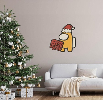 christmas among us wall decor 3d print model - Mito3D