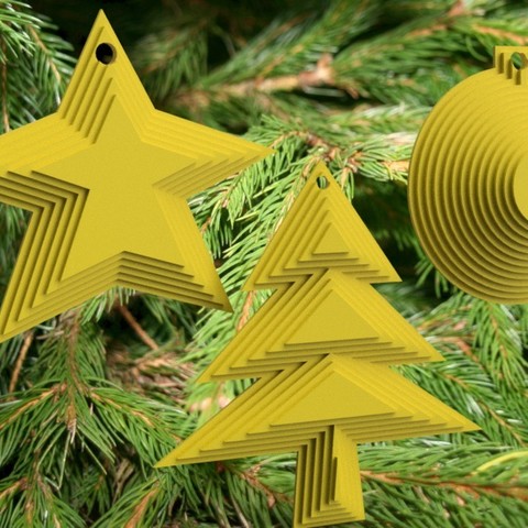 natal arte deco 3dgregor a casa chrismas bola estrela árvore de feito printable impressão 3D print model - Mito3D
