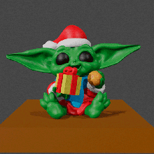 christmas baby yoda party star wars madalorian control figure character easy modern pottery ceramic clay art houseware porcelain monster creature scary house decor toy nice plant mandalorian child 3d print model - Mito3D