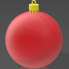 bola de navidad art días festivos la decoración no l árbol 3d print model - Mito3D