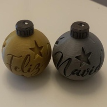 Navidad pelota árbol casa decoración estrella alegre contento alegría 3d print model - Mito3D