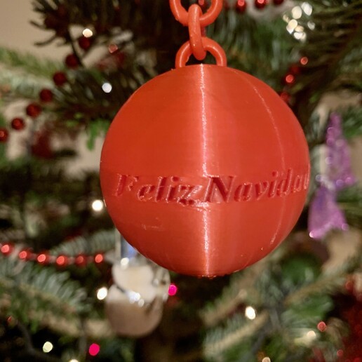 Noël Balle boule noel babiole Feliz Navidad 3D print model - Mito3D