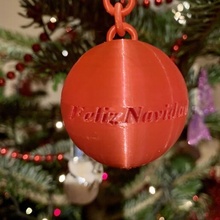 Navidad pelota petanca chuchería feliz navidad 3d print model - Mito3D