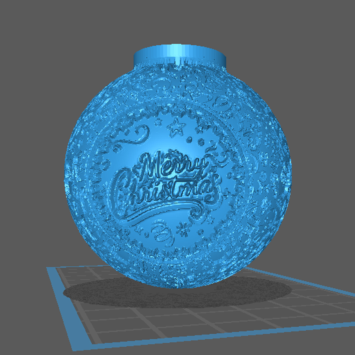 Natale palla 2 litofania Inglese contento anno regalo 3D print model - Mito3D