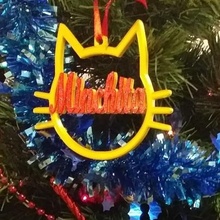 Natale palla gatto design ornamento decorazione albero 3d print model - Mito3D