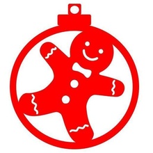 Natale palla biscotto Bambola design ornamento decorazione albero 3d print model - Mito3D