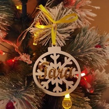 christmas ball snowflake design ornament decoration tree 3d print model - Mito3D