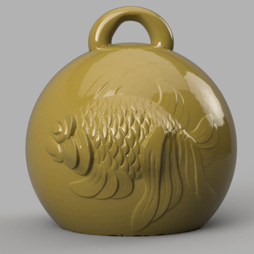 Noël Balle poisson art noel sapin ornement Père claus joyeux cloche 3D print model - Mito3D