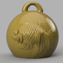 Noel top balık Sanat köknar süs Baba madde neşe çan 3d print model - Mito3D