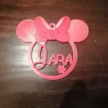 christmas ball minnie mouse jara ornament tree personalized 3d print model - Mito3D