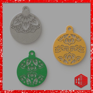 christmas balls ornament pack - tree ornaments Home ball from decorations snowflake flake snow 3d print model - Mito3D