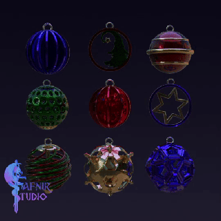 Weihnachten Flitter Zuhause Haus Noel Tanne Deko frei aufladen Ball Ornament Dekoration Party glücklich 3d print model - Mito3D