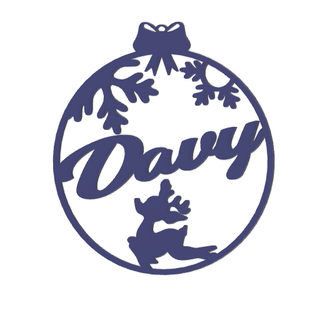 Weihnachten Flitter Davy Ball personalisiert 3d print model - Mito3D
