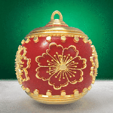 navidad chuchería - deluxe carrusel floral art la bola deco de decoración diy hecho flor razón ornamento abeto xmas 3d print model - Mito3D