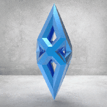 navidad chuchería - diamant glace lowpoly art de la decoración xmas abeto bola estrella hielo helado crema dyi 3d print model - Mito3D