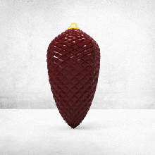 christmas bauble - pine cone lowpoly art decoration xmas fir tree ball star ice cream snow 3d print model - Mito3D