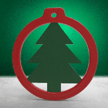christmas bauble - ring tree art ball deco decoration diy made ornament fir snowboarding xmas 3d print model - Mito3D